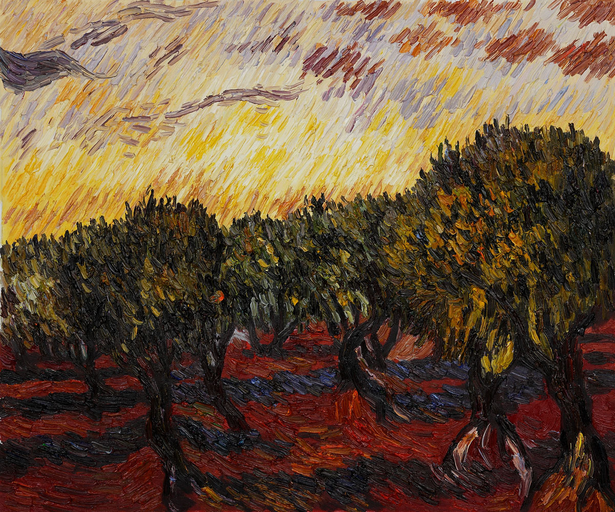 The Olive Grove, 1889 by Vincent Van Gogh - Click Image to Close